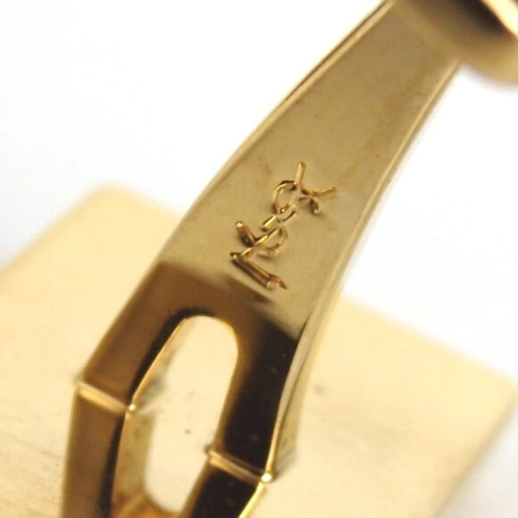 Authentic YVES SAINT LAURENT Tie pin & cufflinks set metal [Used] - Picture 7 of 8
